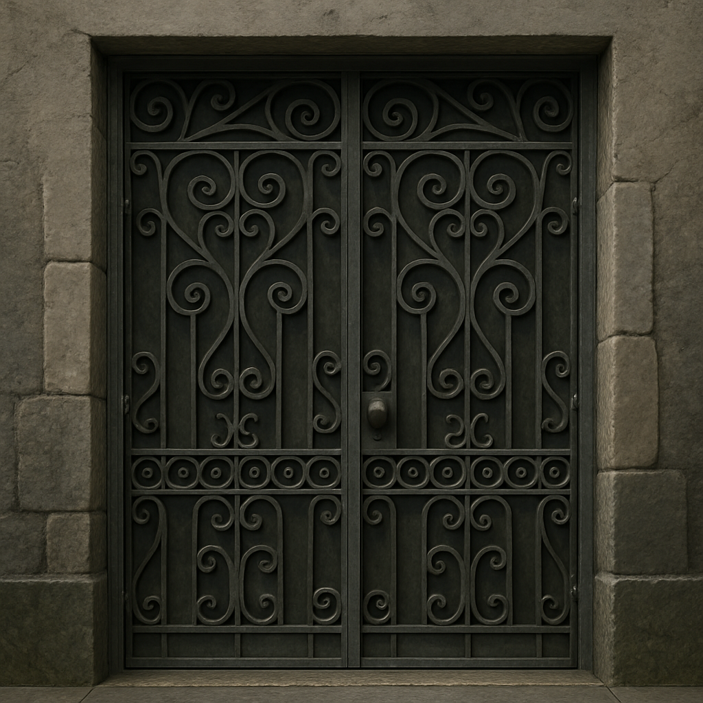 Futuristic Storefront Door Image (1024 × 1024) — Instant Download