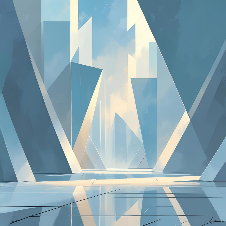 AI-generated 1x1 square art images