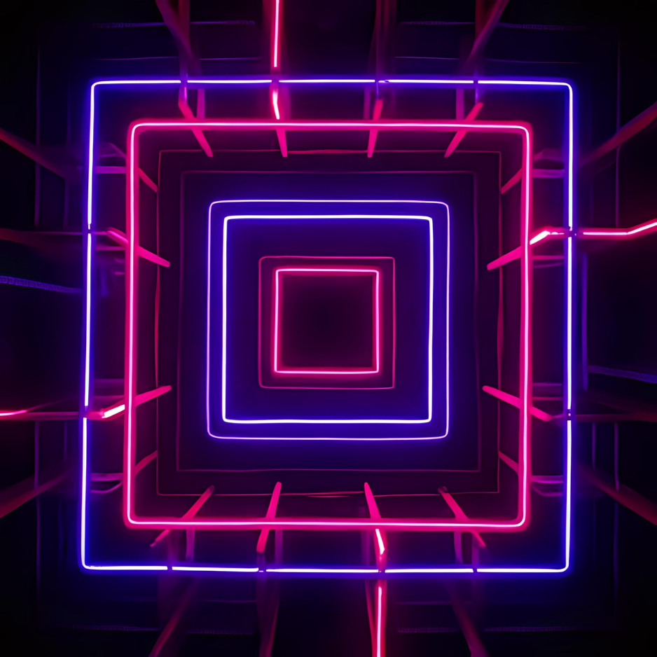 AI-generated 1x1 square art images 