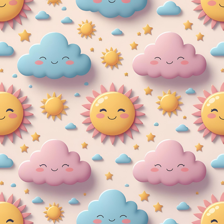 Download 1x1 seamless AI-designed wallpaper and floor tile patterns