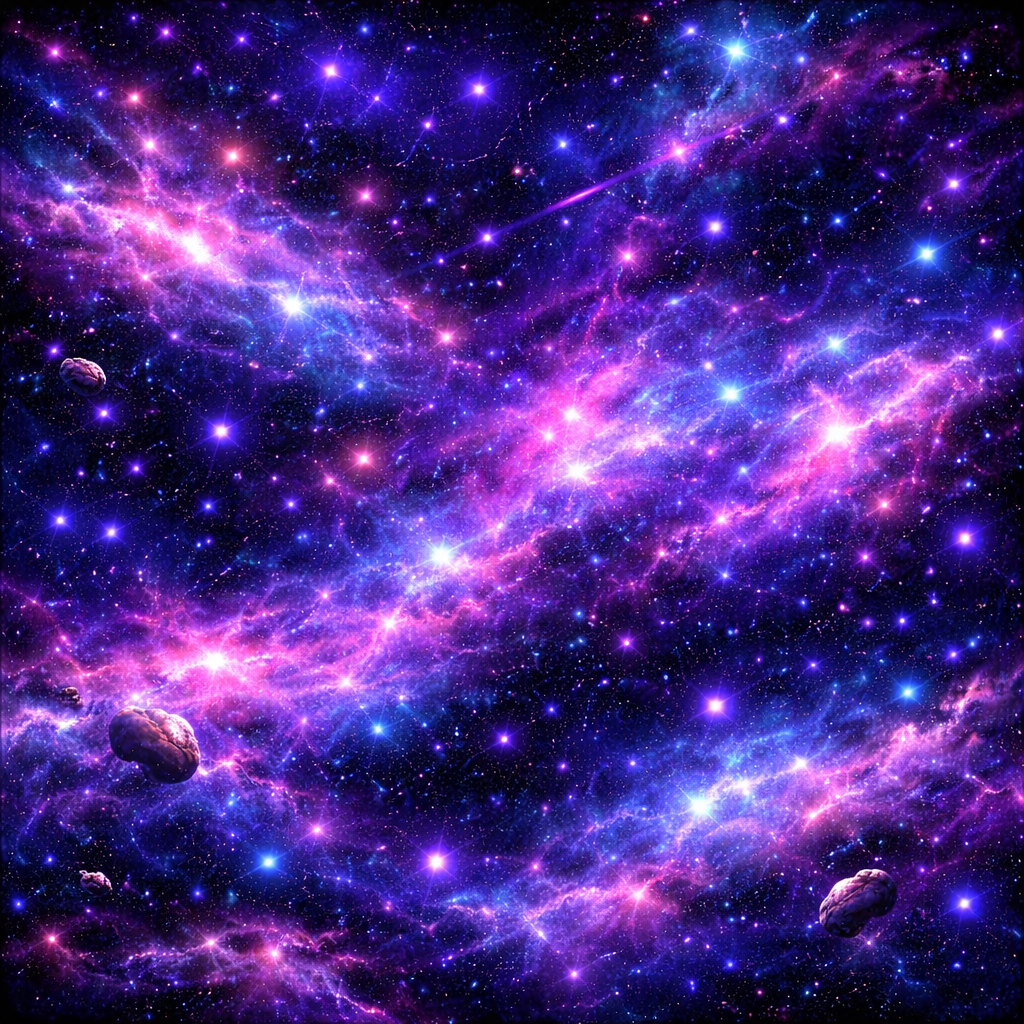 Galaxy/Space Wallpaper (1024 × 1024) — Instant Download
