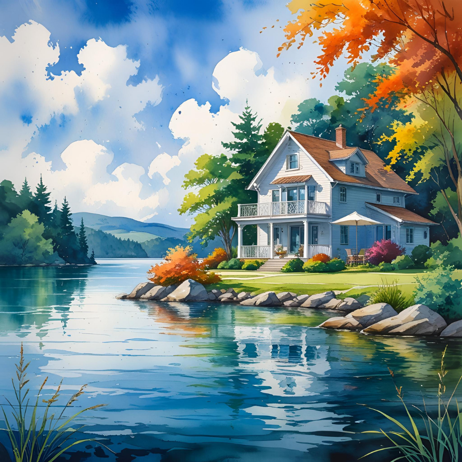 AI-generated 1x1 square art images