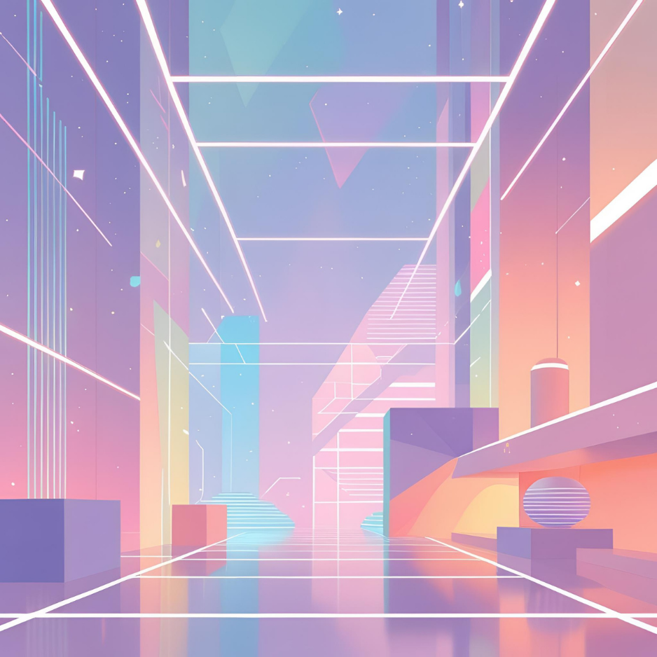 AI-generated 1x1 square art images