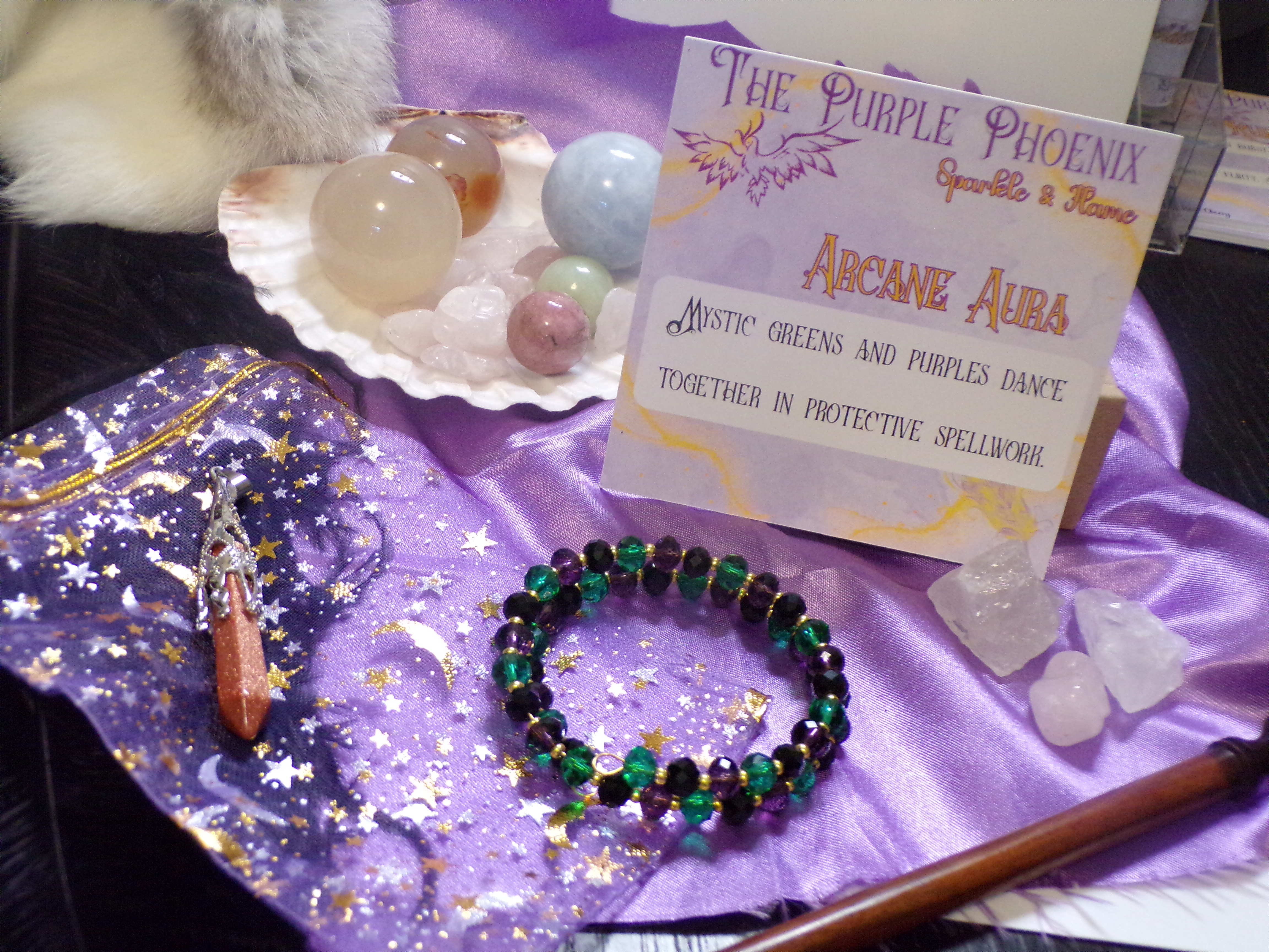 Arcane Aura Amulet: Memory Wire Bracelet