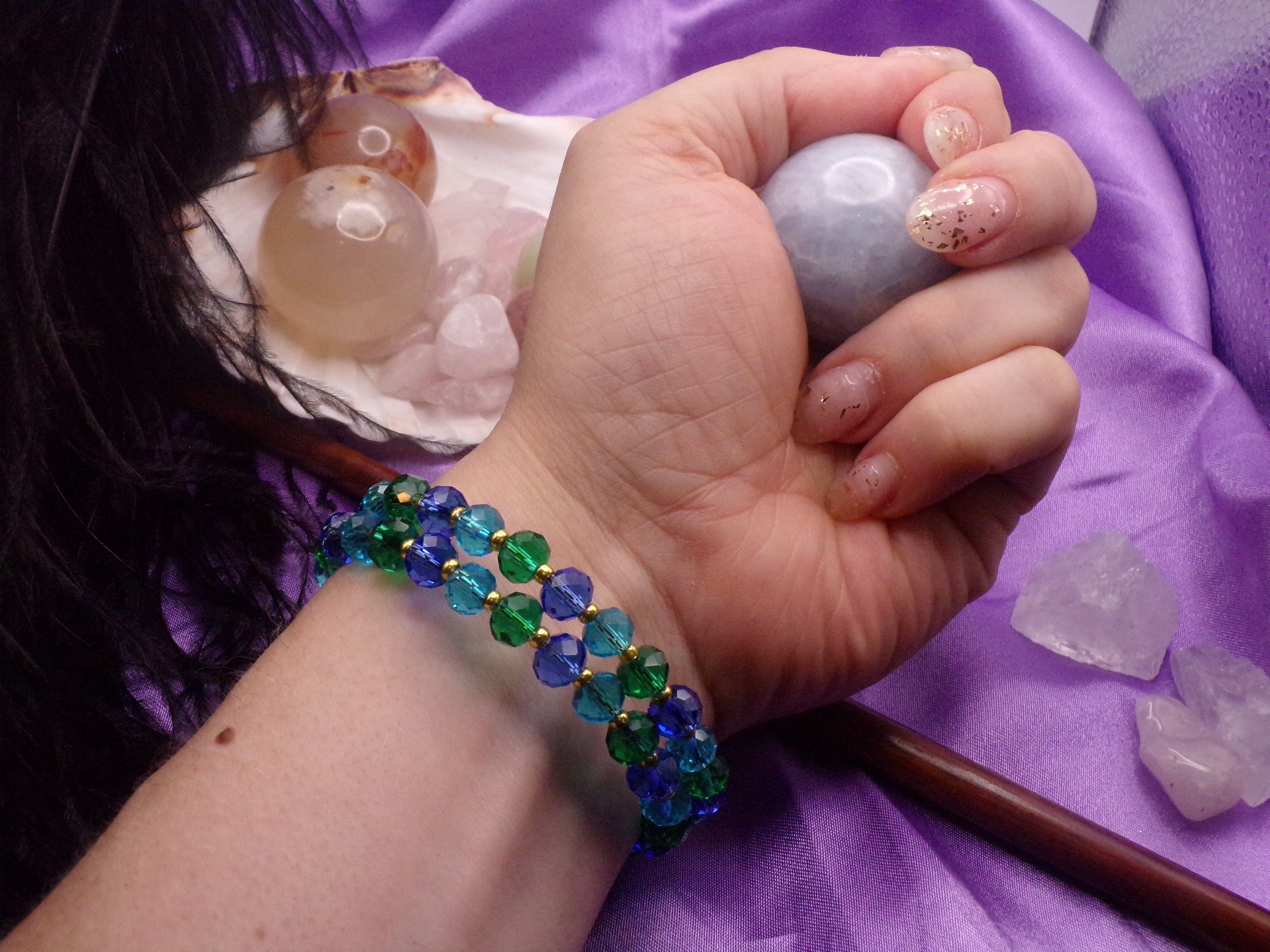 Siren's Serenade Amulet: Memory Wire Bracelet