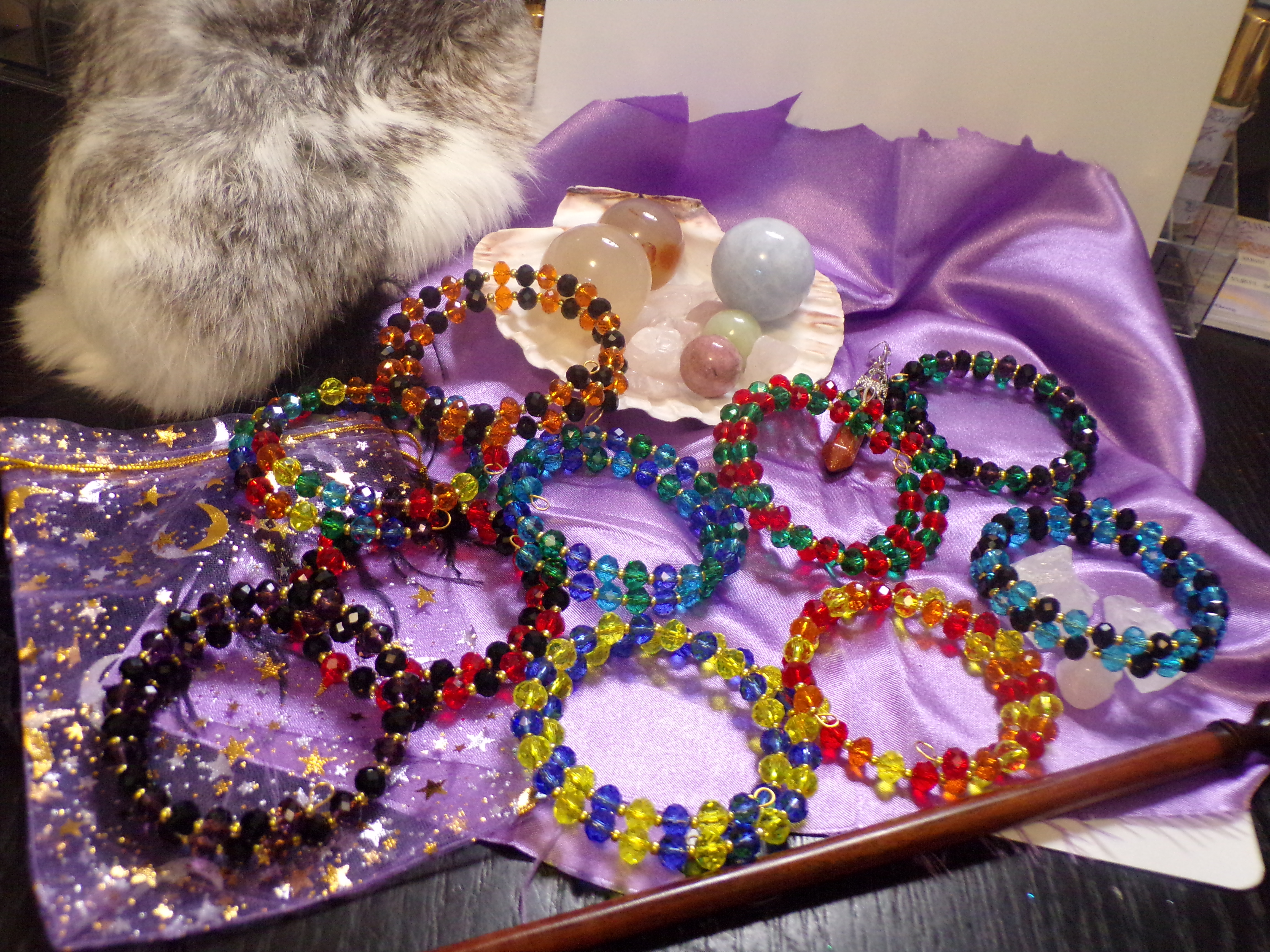 Midnight Reef Amulet: Memory Wire Bracelet