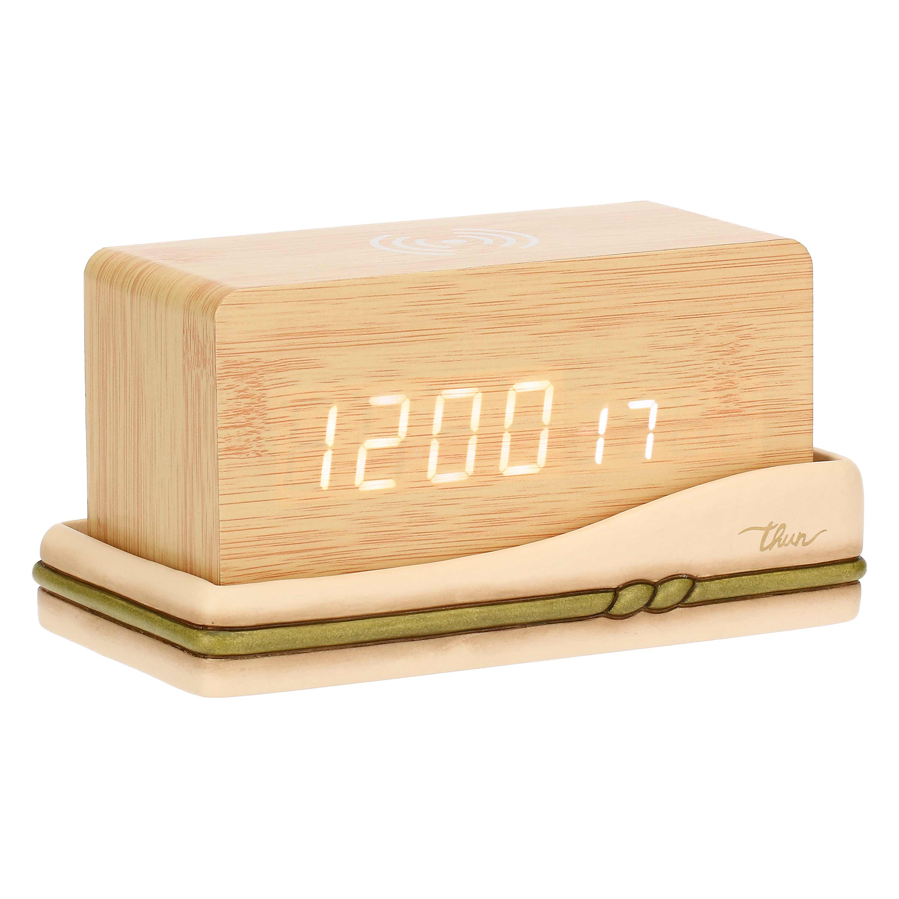 Sveglia digitale da comodino con fiori e coccinella