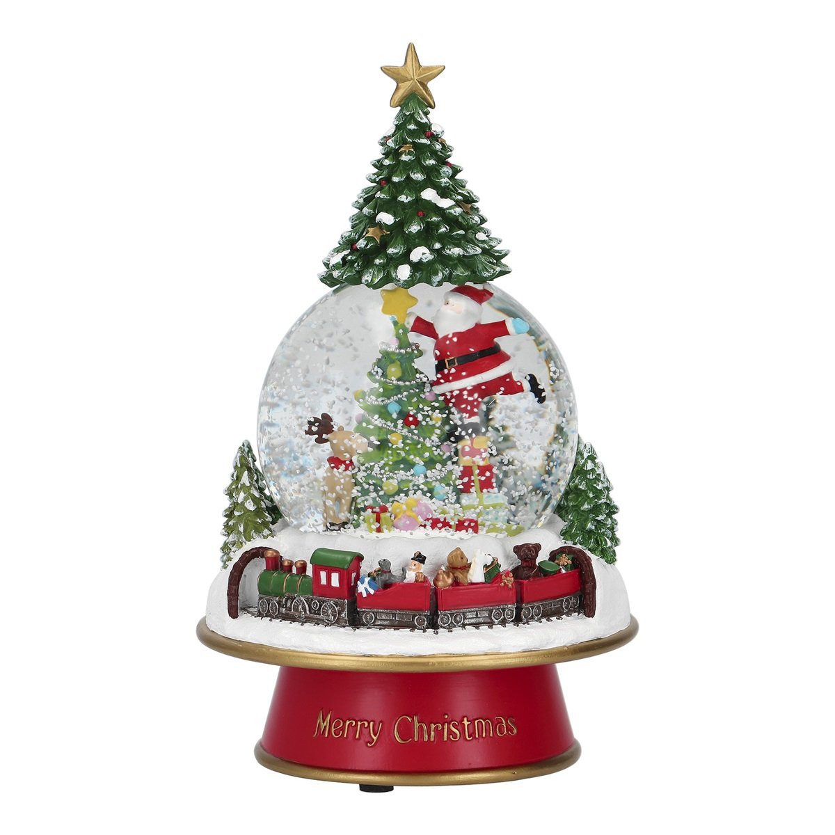 Boul de neige con babbo Natale nell'albero 