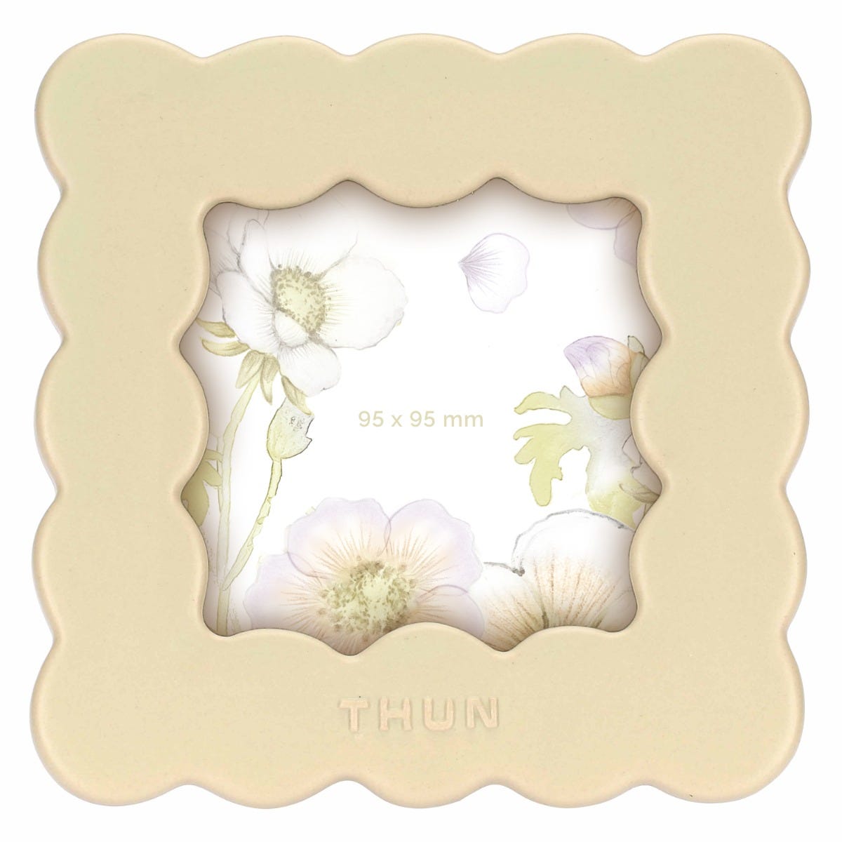 Portafoto in stoneware quadrato Bloom