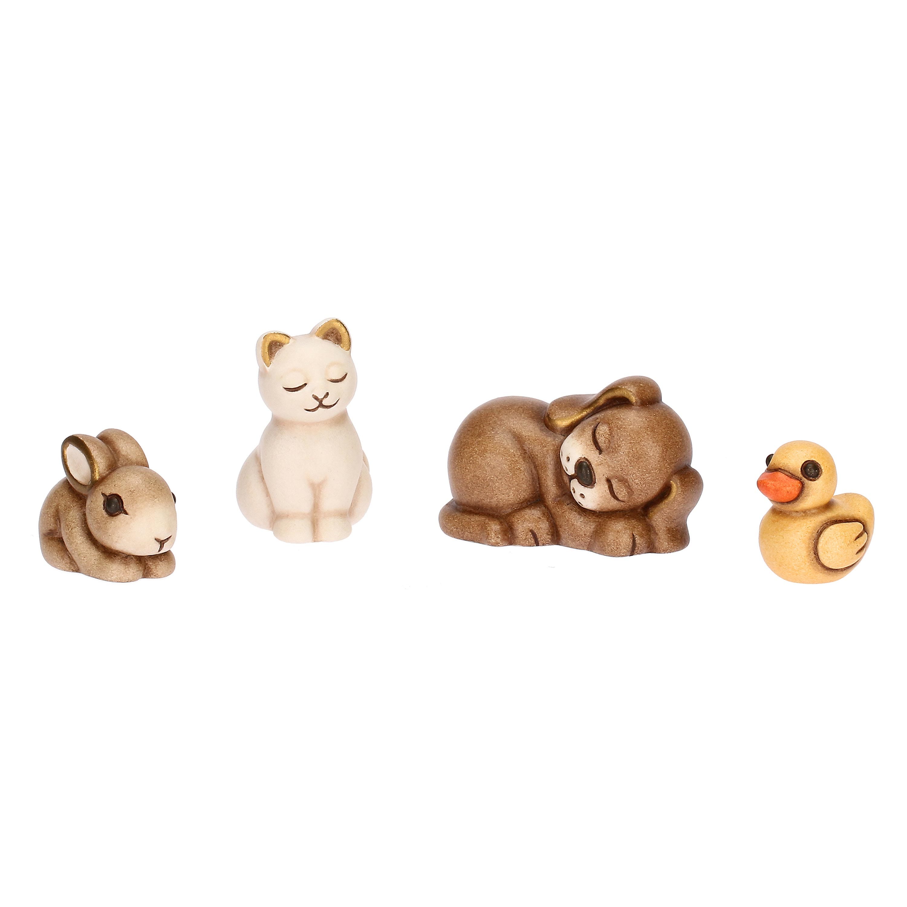 Set animali dell'aia in ceramica Presepe Classico