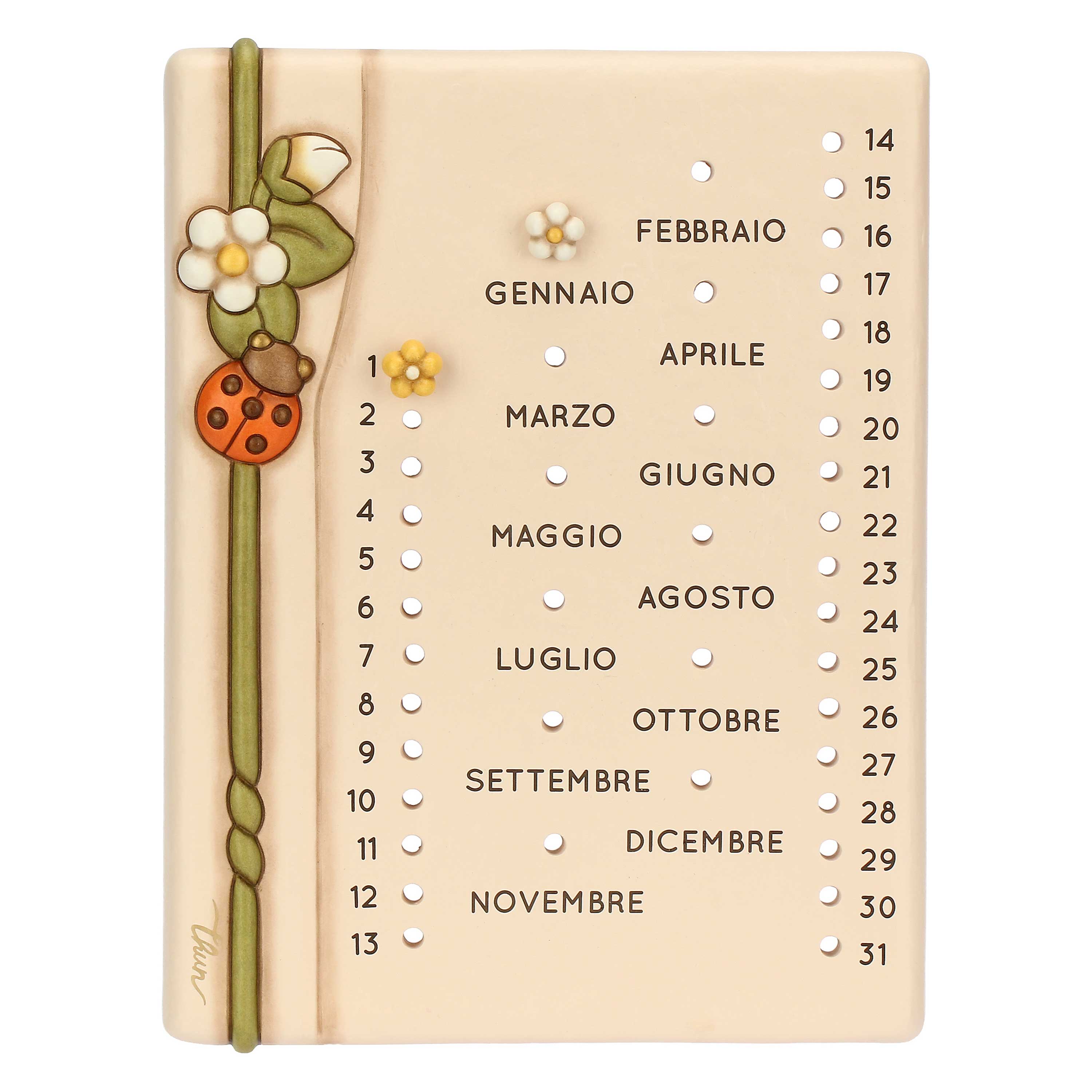 Calendario da muro in ceramica Country Bloom