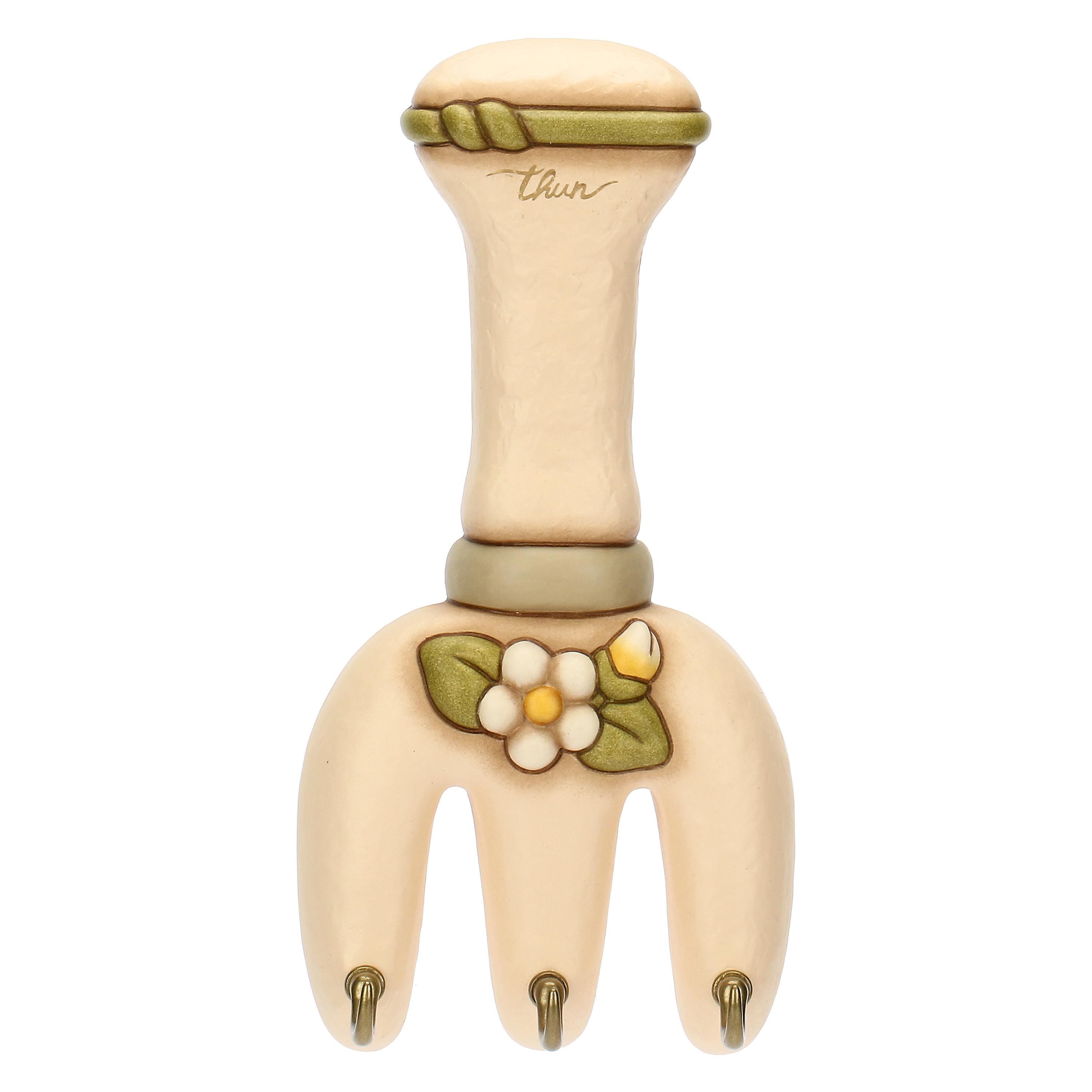 Appendichiavi 3 ganci in ceramica Country Bloom