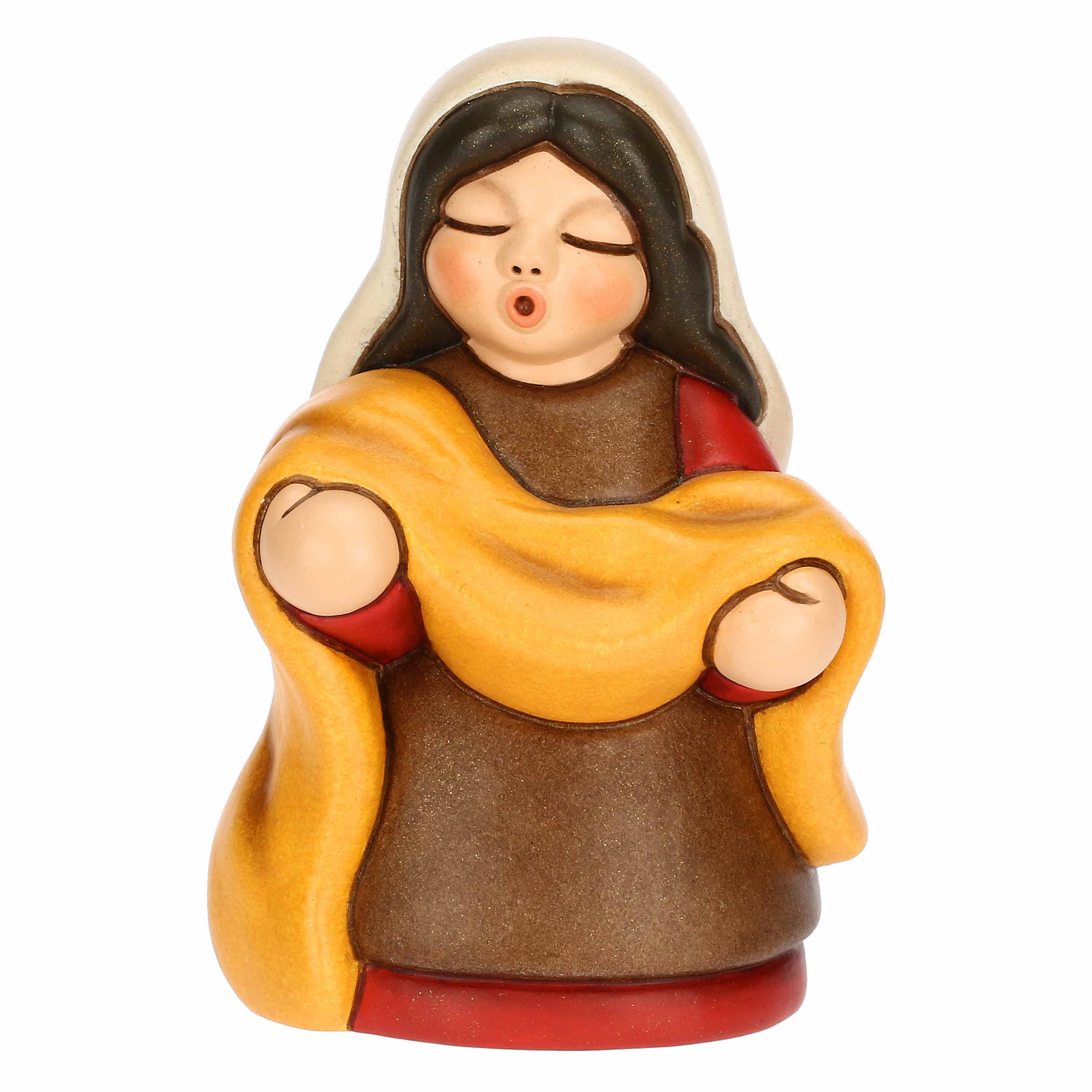 Venditrice di stoffe in cermica Presepe Classico (ROSSO classico)