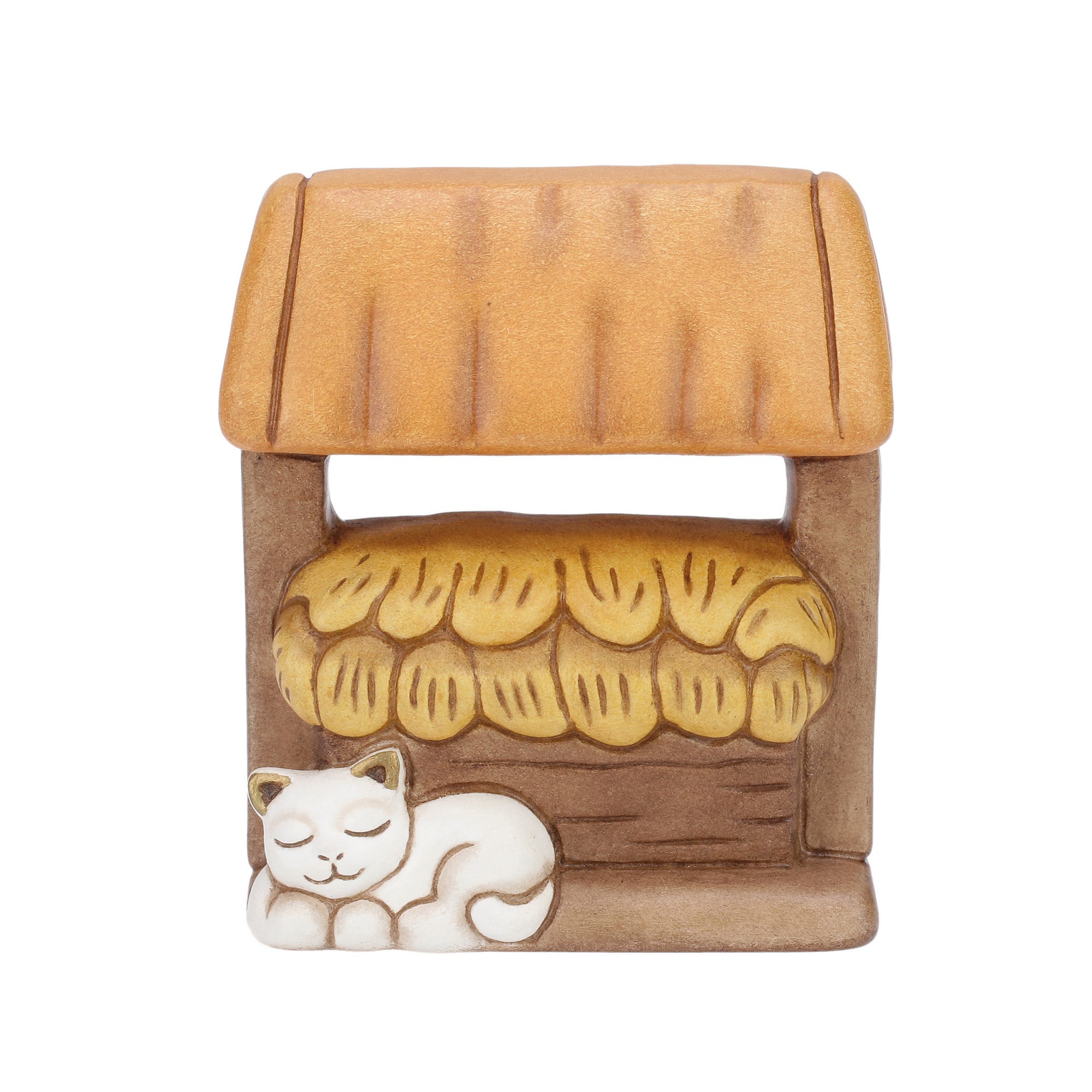 Mangiatoia con gatto Presepe Classico.