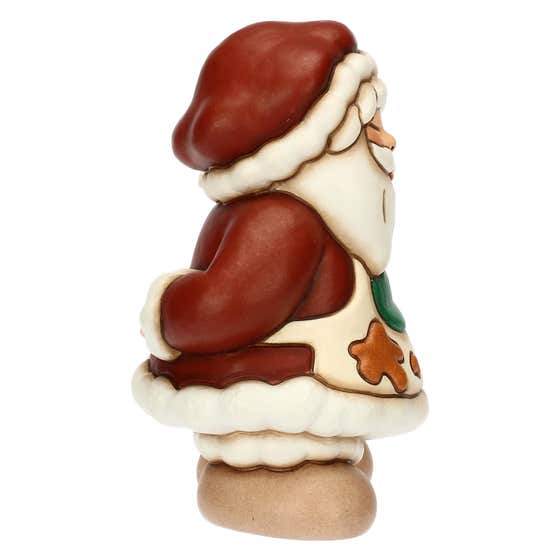 Babbo Natale con pandoro in ceramica, medio