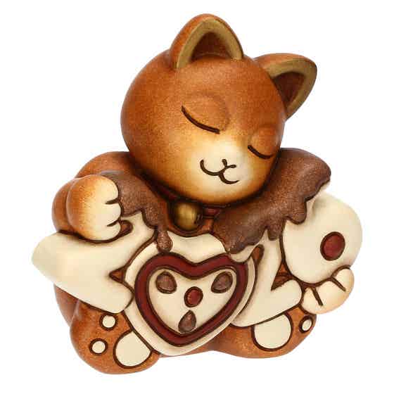 Gatto Momi Buon Anno 2026 in ceramica
