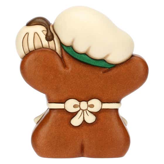 Omino di pan di zenzero Pepi chef in ceramica, medio