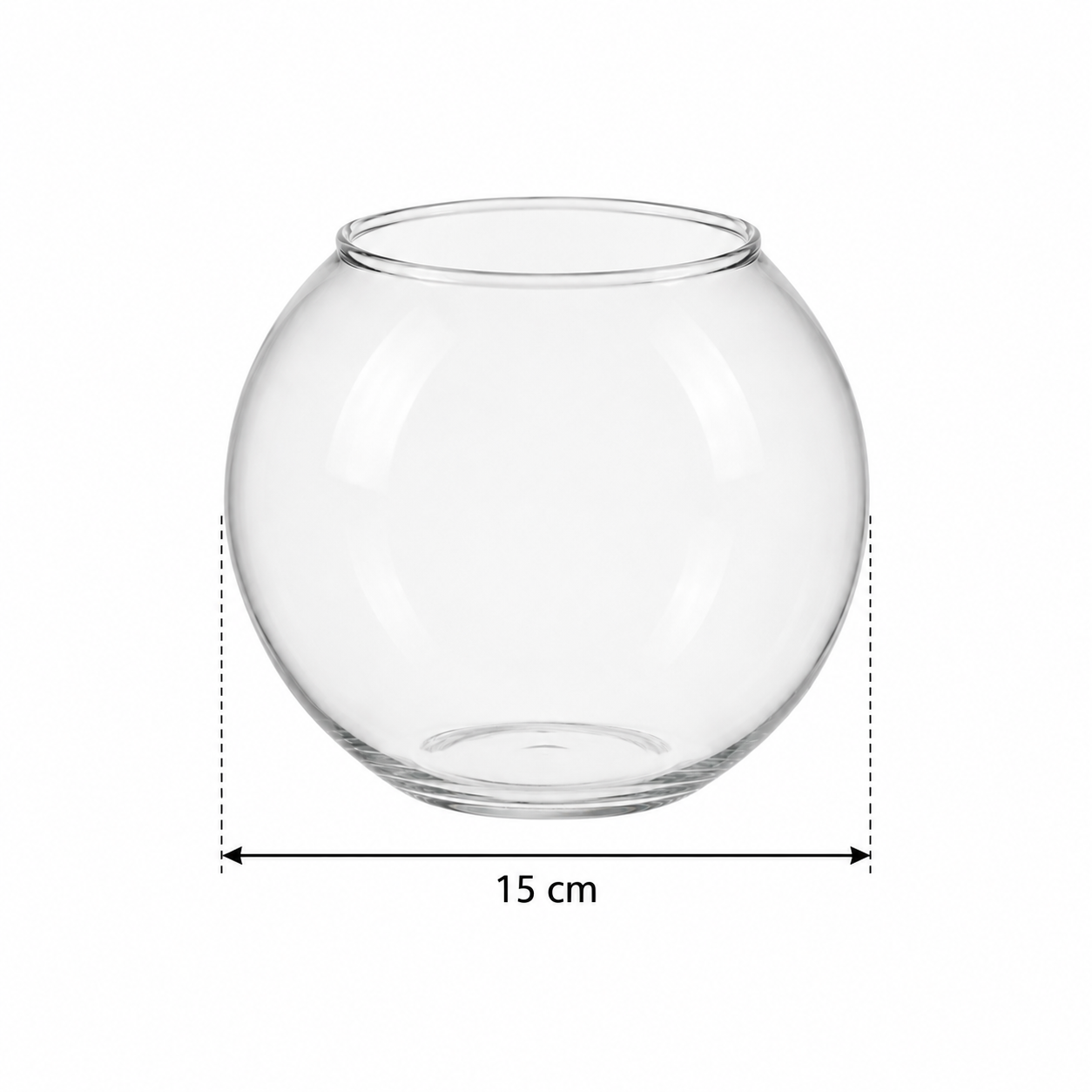 Sfera di vetro per acquario Thun diametro 15 cm completa di sabbia e vegetazione