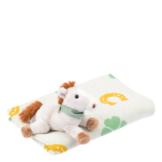Set peluche cavallo con copertina tricot Thun Dolce Fattoria
