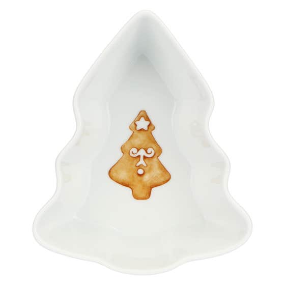 Ciotola a forma di albero di Natale in porcellana, media