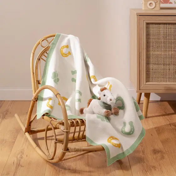 Set peluche cavallo con copertina tricot Thun Dolce Fattoria