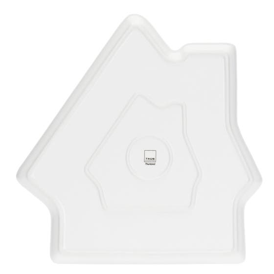 Piatto a forma di casetta in porcellana Thunland