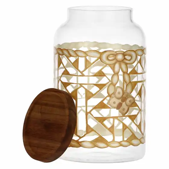 Biscottiera in vetro AbbracciAMI 