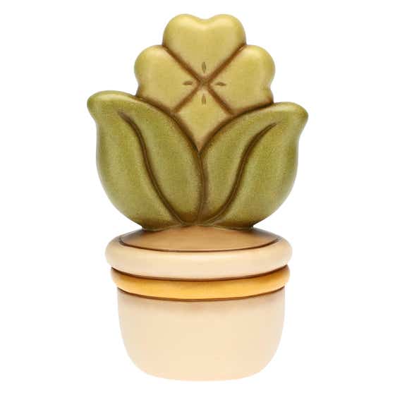 Vasetto soprammobile con quadrifoglio e coccinella - Buona Fortuna medio