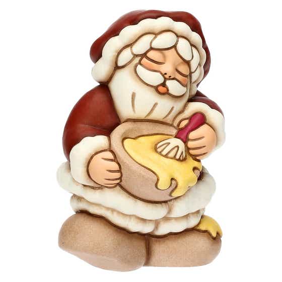 Babbo Natale con ciotola in ceramica, piccolo