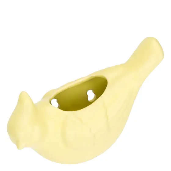 Cachepot giallo da parete uccellino Thun, Eleganza Esotica