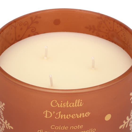 Candela natalizia "Cristalli d'inverno