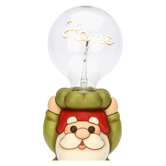 Lampada da tavolo in ceramica gnomo