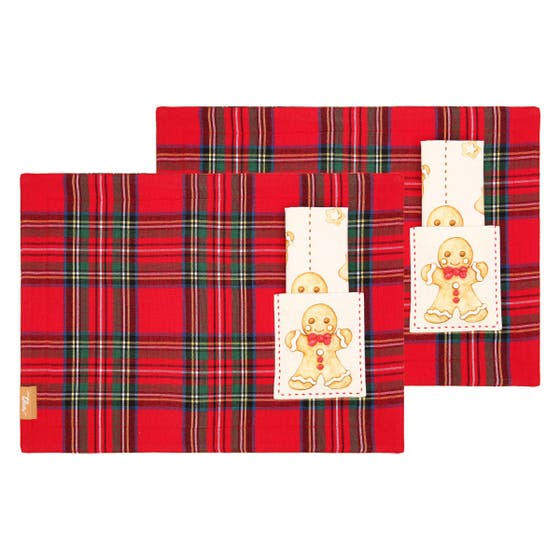 Set 2 tovagliette e 2 tovaglioli Thunland