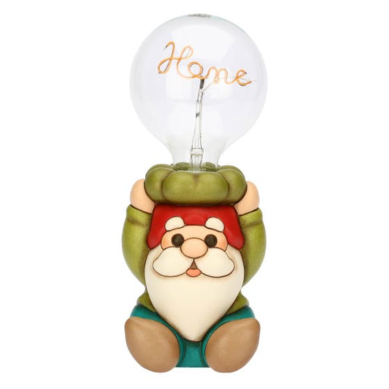 Lampada da tavolo in ceramica gnomo