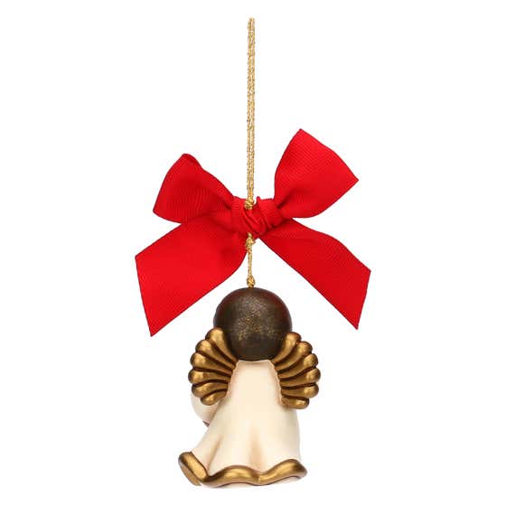 Addobbo natalizio angelo con lanterna in ceramica, grande