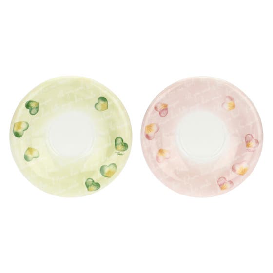 Set 2 tazze cappuccino Cuori in fiore