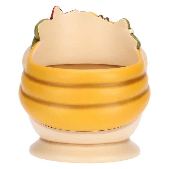 Cachepot Tina corona con peperoncini e farfalla Leyla in ceramica, grande