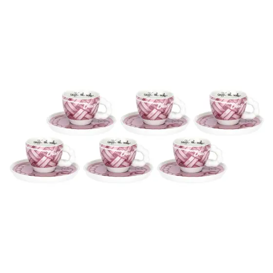 Set 6 tazzine espresso in porcellana AbbracciAMI, viola Thun