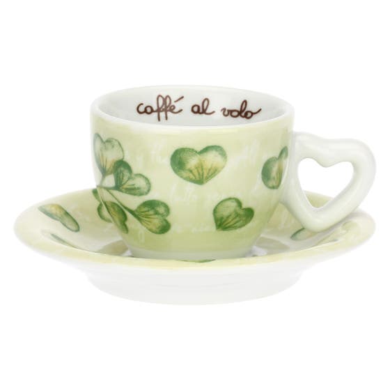 Set 6 tazzine espresso Cuori in fiore