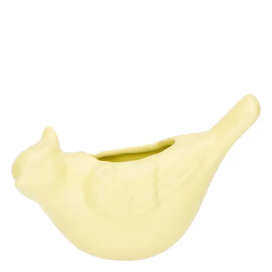 Cachepot giallo da parete uccellino Thun, Eleganza Esotica