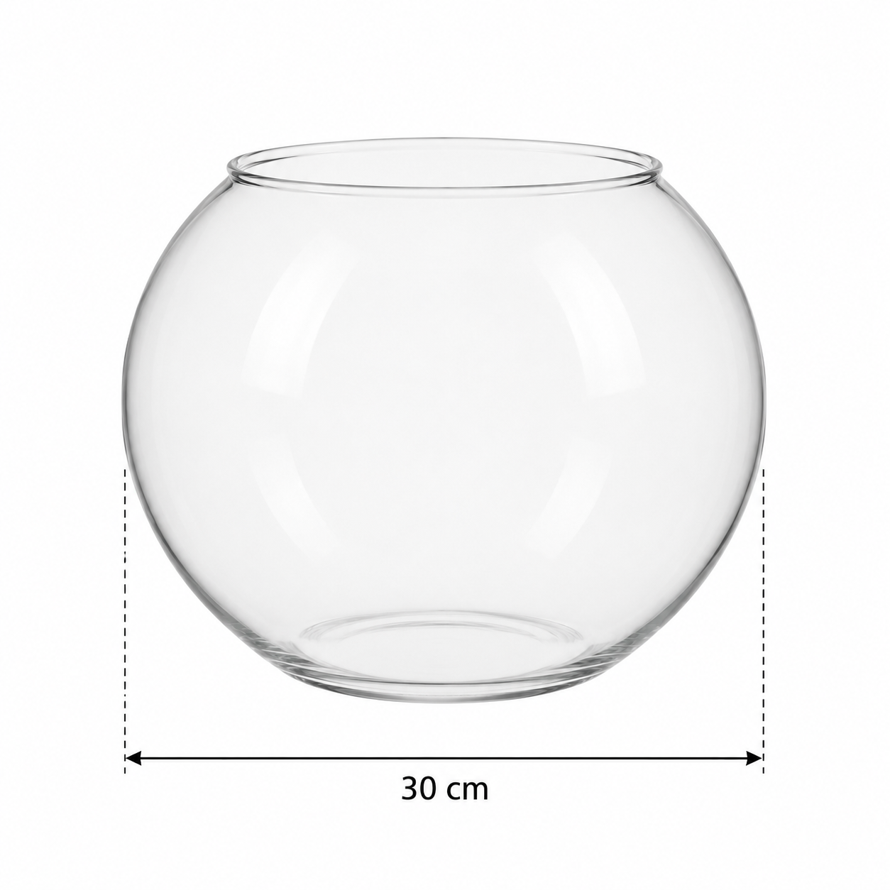 Sfera di vetro per acquario Thun diametro 30 cm completa di sabbia e vegetazione