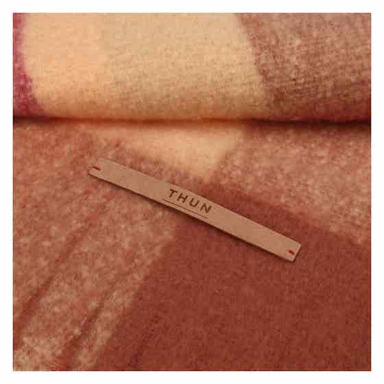 Sciarpa in poliestere a quadri con frange