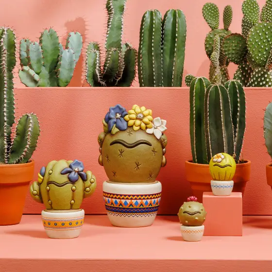Mini cactus con fiore bianco THUN x Frida Kahlo