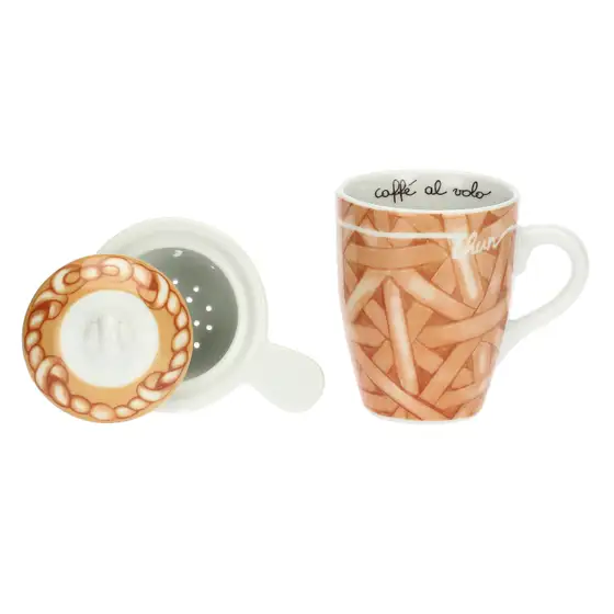 Tisaniera in porcellana AbbracciAMI