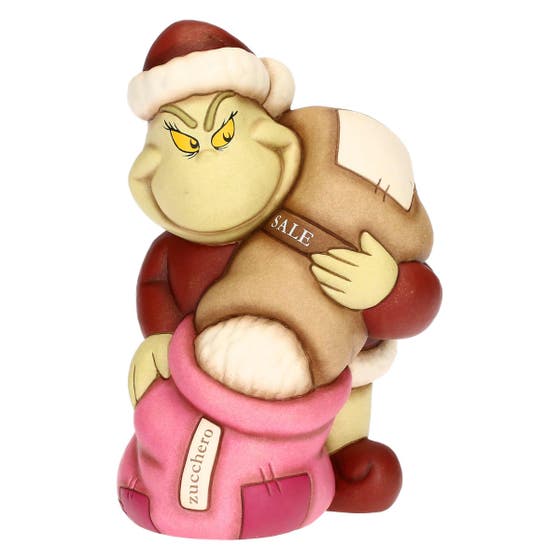 Grinch con sacchi in ceramica, grande