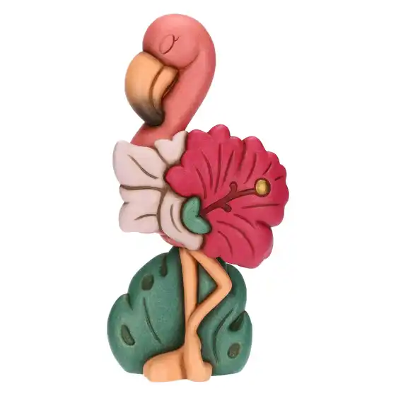 Fenicottero Rose in ceramica, grande thun