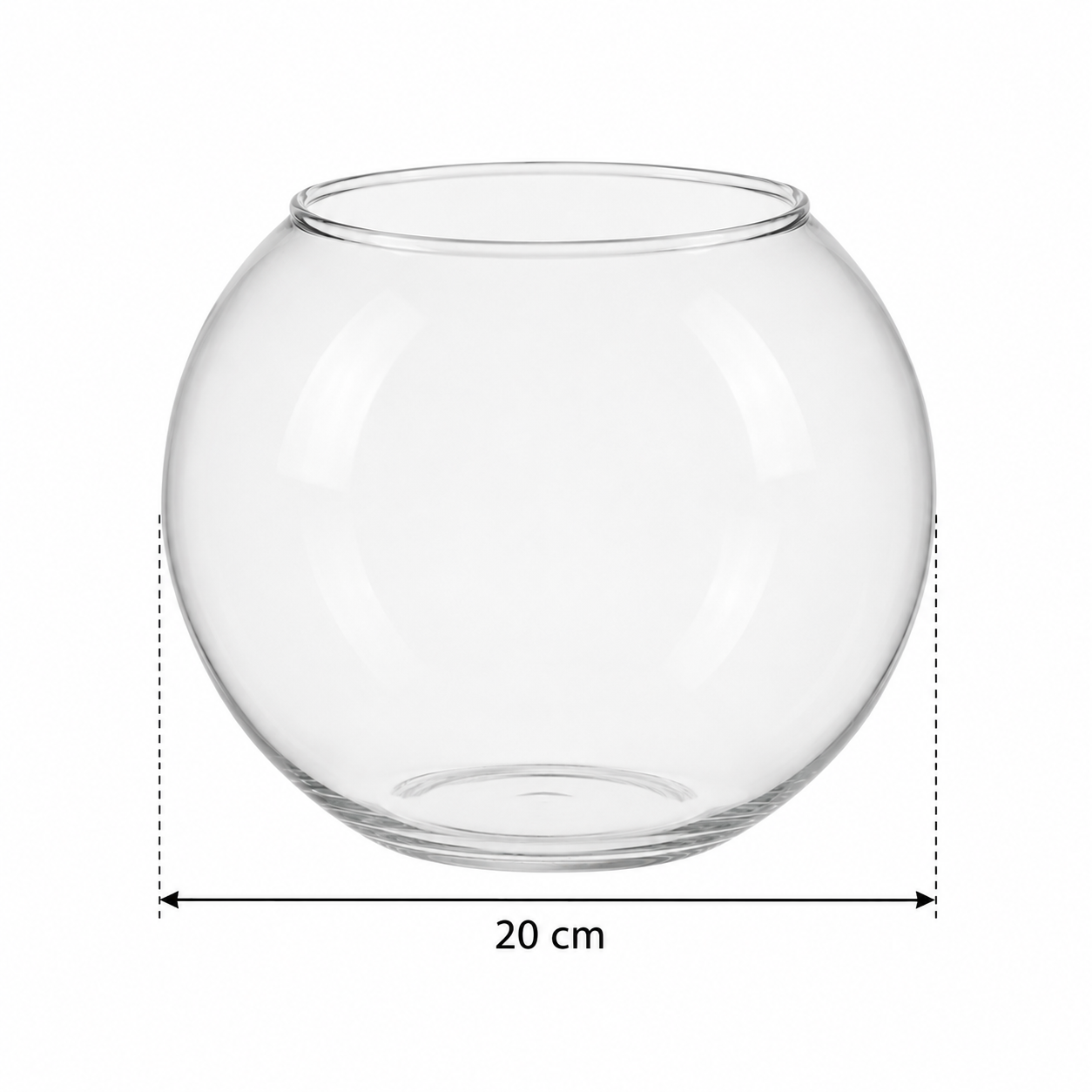 Sfera di vetro per acquario Thun diametro 20 cm completa di sabbia e vegetazione