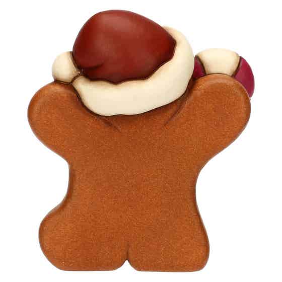 Omino di pan di zenzero Pepi con caramella in ceramica, piccolo