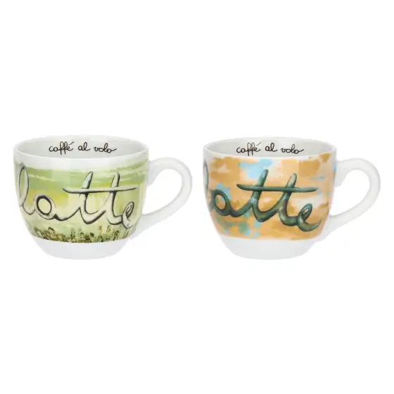 Set 2 tazze colazione con piattino, Vogliadi