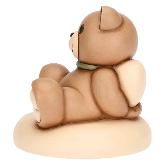 Carillon Teddy fiocco verde e cuore